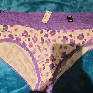 Torrid Purple and Cream Leopard Print Panties